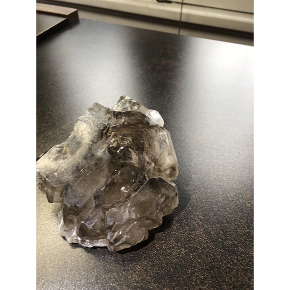 Elestial Smoky Black Quartz Crystal 15oz, Grounding Protection Metaphysical - Picture 3 of 16